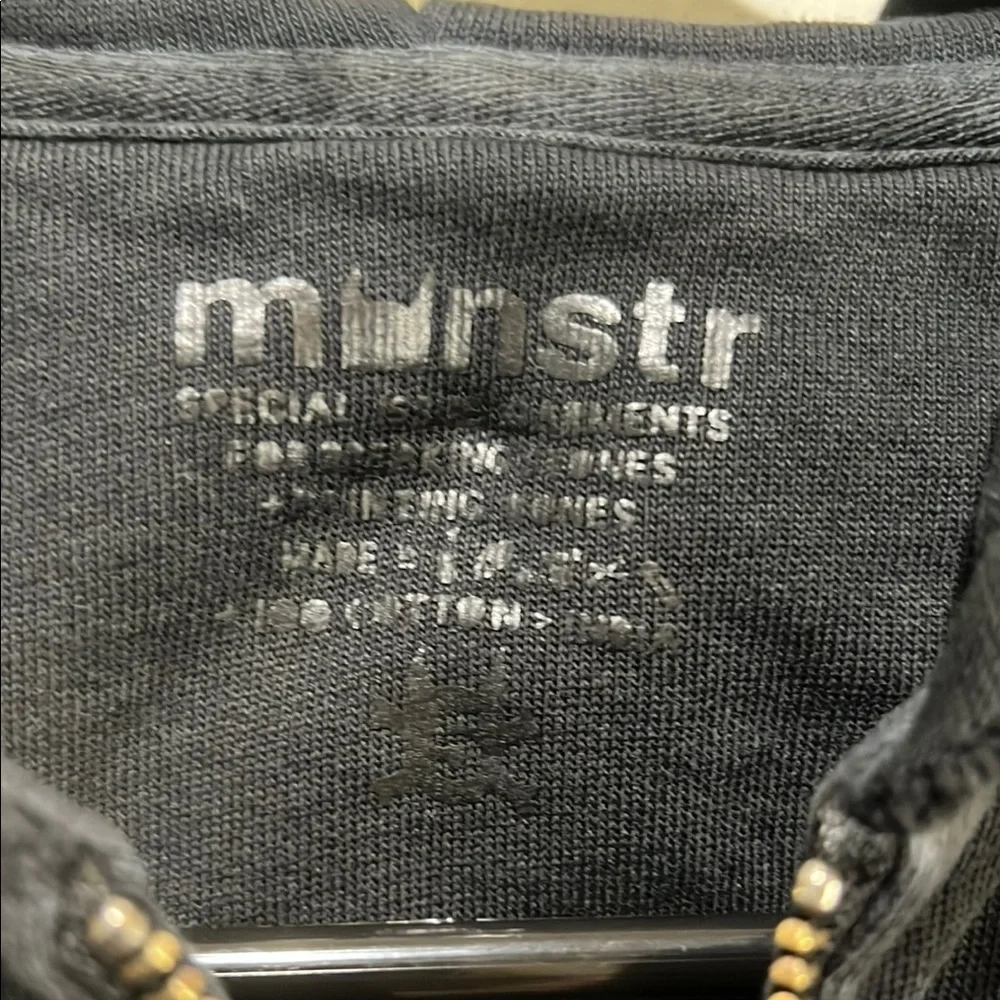 Munster Kids Black & Gray Tie-Dye Zip Hoodie